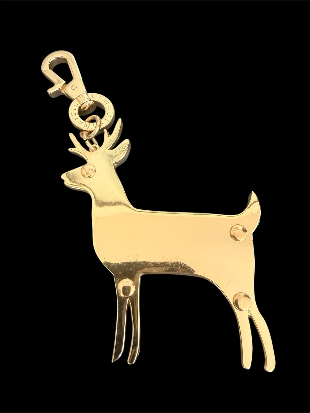 Stella McCartney x LeSportsac Gold-Tone Reindeer Bag Charm / Keychain